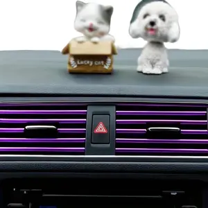 Universal Car U-Shaped Decorative Strip, Air Conditioning Vent Grille Modification Bright Trim, Interior Exterior Upgrade Accessories, Car Interior Accessory