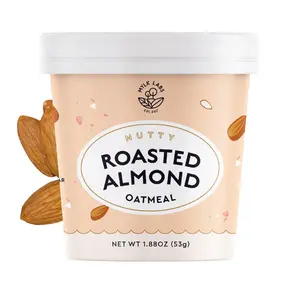 Roasted Almond Instant Oatmeal Cups - 6 Pack - Gluten Free, Vegan, Low Sugar Breakfast
