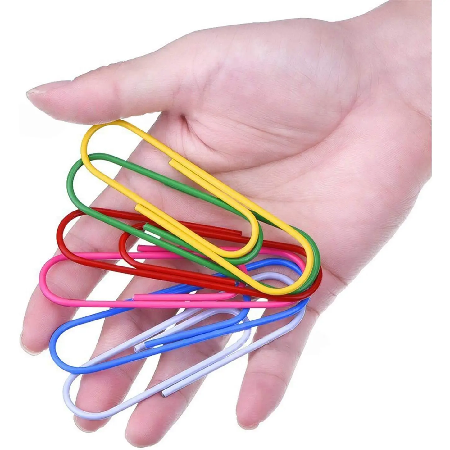 Jumbo Metal Paper Clips Assortment - 40-Pack 4in (100mm) Coated Multicolored Sheet Holders for Office Document Organizing, Jumbo Sizes