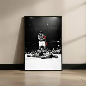 Muhammad Ali Iconic Boxing Poster Red Gloves Color Splash Wall Art Man Cave Decor Motivational Office Print Sports Fan Gift ( Unframed - Print Only )