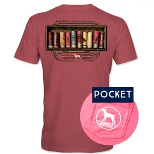 Straight Up Southern Old Shells Men's Pocket T-Shirt – Brick