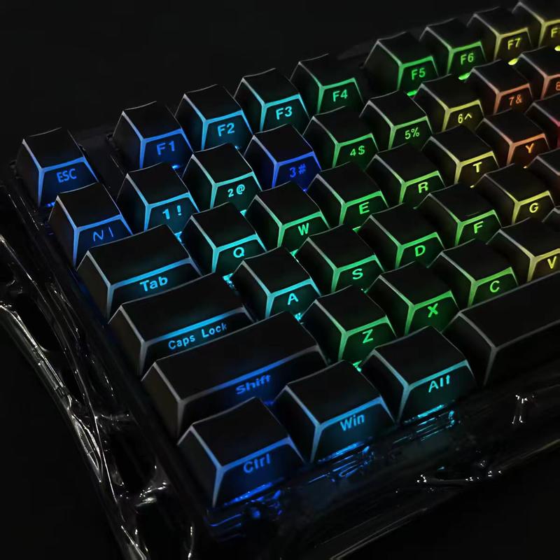 Shadow 3.0 Keycaps Black & White Polar Day Side-Lit PBT Double-Shot(Only keycaps)