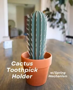 Pavilion3DPrinting Cactus toothpick holder- Every needle is a toothpick! Can be used for kitchens, living rooms, restaurants, or anywhere else!