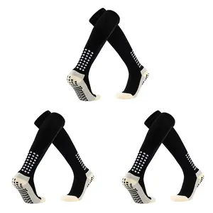 Knee High Soccer Socks 3 Pairs Team Sport Cushion Athletic Socks for Kids Youth Adult