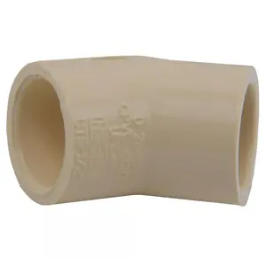 Charlotte Pipe 1/2 in. Socket X 1/2 in. D Socket CPVC 45 Degree Elbow – Reliable Fittings for Plumbing Projects