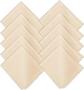 10 Pack Upgraded Microfiber Cleaning Cloth, 6x7 Lint Free Cloth for Eyeglasses, Camera Lens, Cell Phones, LCD Screens, Computers, CD DVD, Eye Glass and Other Delicate Surfaces Wipes Cleaner