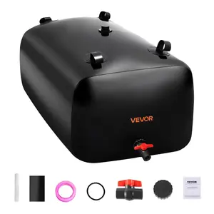 VEVOR Water Storage Bladder, 142.7 Gal Collapsible Water Storage Bag, Wear-Resistant 1000D PVC Soft Waters Bag, Leakproof Camping Tank Containers for Garden Irrigation RV Emergency Use, BlueVEVOR Super Brand Day