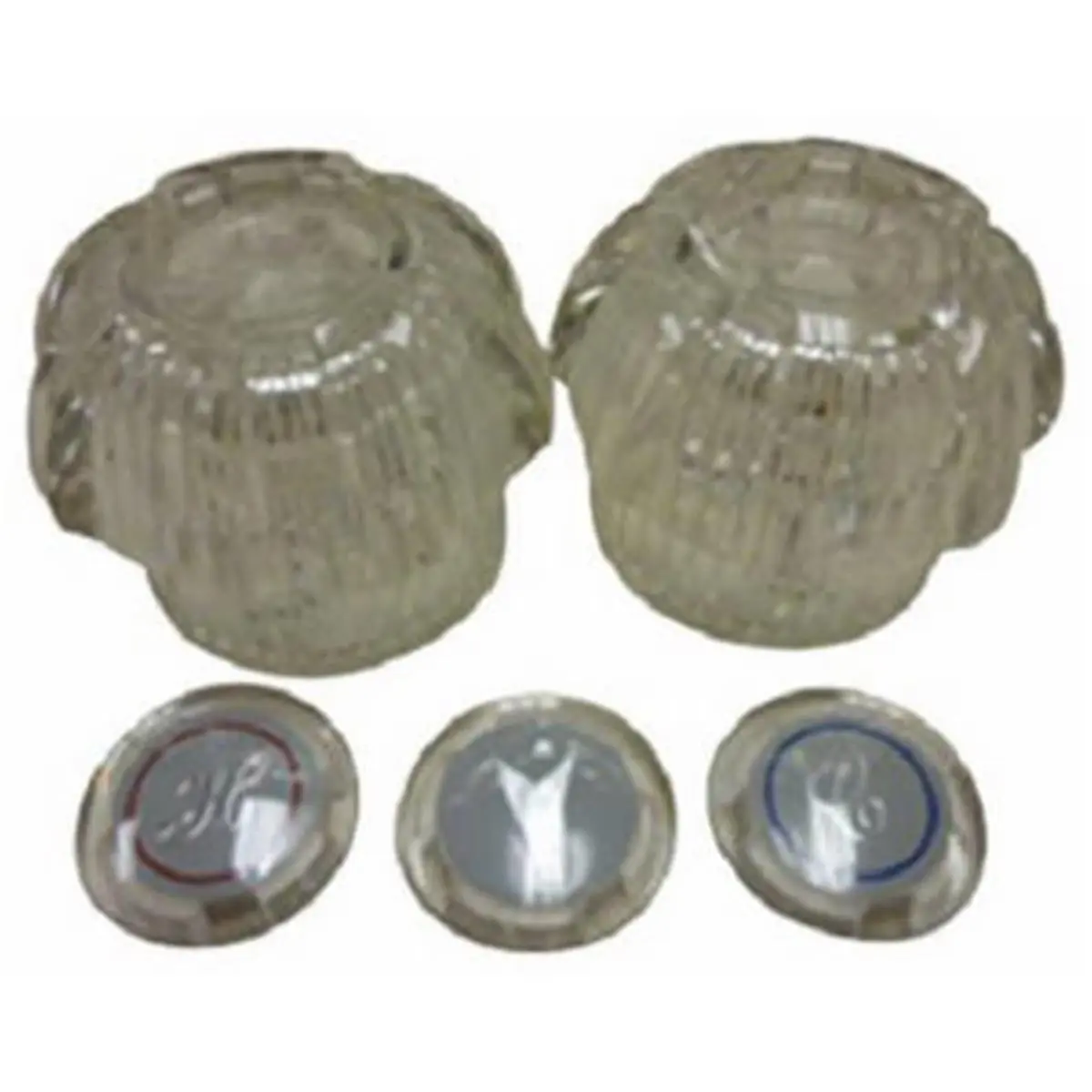 212 MAIN 2-Handle Acrylic Replacement Pair - 3 x 6 x 6 in, Includes Index Buttons, Fits Homewerks 31-1203-BP & True Value #'s, for Lavatory or Kitchen Fixtures