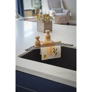 Corner Roll-Up Sink Rack