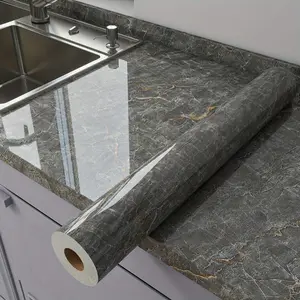 Marbled Paper - Waterproof Marble Wallpaper for Countertops - Self-Adhesive Countertop Marble Wallpaper - Suitable for Covering Bathrooms, Kitchens, Desks and Cabinets