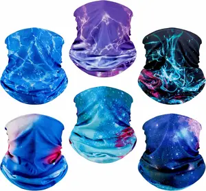 6 Pack  Gaiter Elastic Balaclavas  Mask Versatile Bandana for Men Women