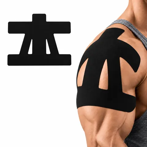 Unisex Precut Cotton Elastic Kinesiology Strapping Tape for Athletes - Waterproof, Breathable, Comfortable, Durable Sports Tape with Pre-Cut Strips for Athletic Support, Pain Relief, Father's Day Gifts (Suitable for Basketball, All Skin Types)