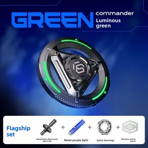 Edc Commander Finger Gyroscope Toy, Shiny Metal Gear Fidget Spinner, Stress Relief Handheld Toy, Perfect Gift for Kids and Adults