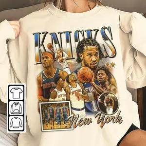 [Sale off up to 50%] Vintage New York Basketball Sweatshirt, Jalen Julius Randle RJ Barrett Shirt, streetwear graphic tee