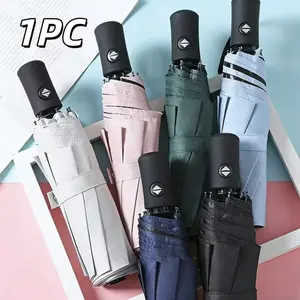 Compact Lightweight Folding Rainproof Umbrella with UV Protection, Portable Sunshade Design, Ideal for Rainy Days & Outdoor Use, Durable Foldable Handle