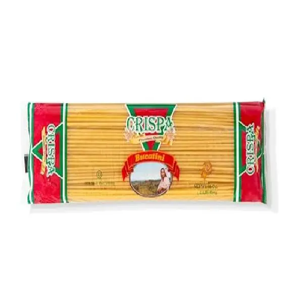 Crispa Bucatini Pasta | Premium Durum Wheat Semolina | Authentic Hollow Spaghetti-Style Noodles For Sauces | 1lb (16oz) Pack | Traditional Italian Quality