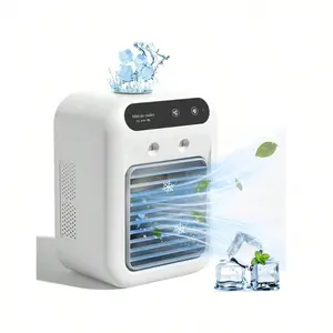 Portable Air Conditioner, 25w Rechargeable Mini Portable Air Conditioner, Air Cooler Fan, 2 Speed Personal Cooling Fan, Small Indoor Air Conditioner for Bedroom, Office, Home Appliance