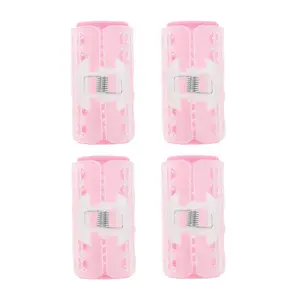 VOCOSTE Convenient Heatless Voluminous Hair Rollers for Women 2.72"x2.17" Pink 4pcs