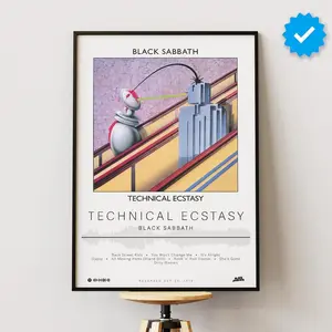 Black Sabbath Poster | Technical Ecstasy Poster | Album Poster Prints | Wall Decor Posters | Album Cover | Metal Music Poster