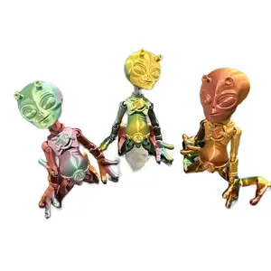 Alien Fidget Toy - Multicolored Collectible with Unique Design and Fun Colors for Imaginative Play and Conversation Stimulation
