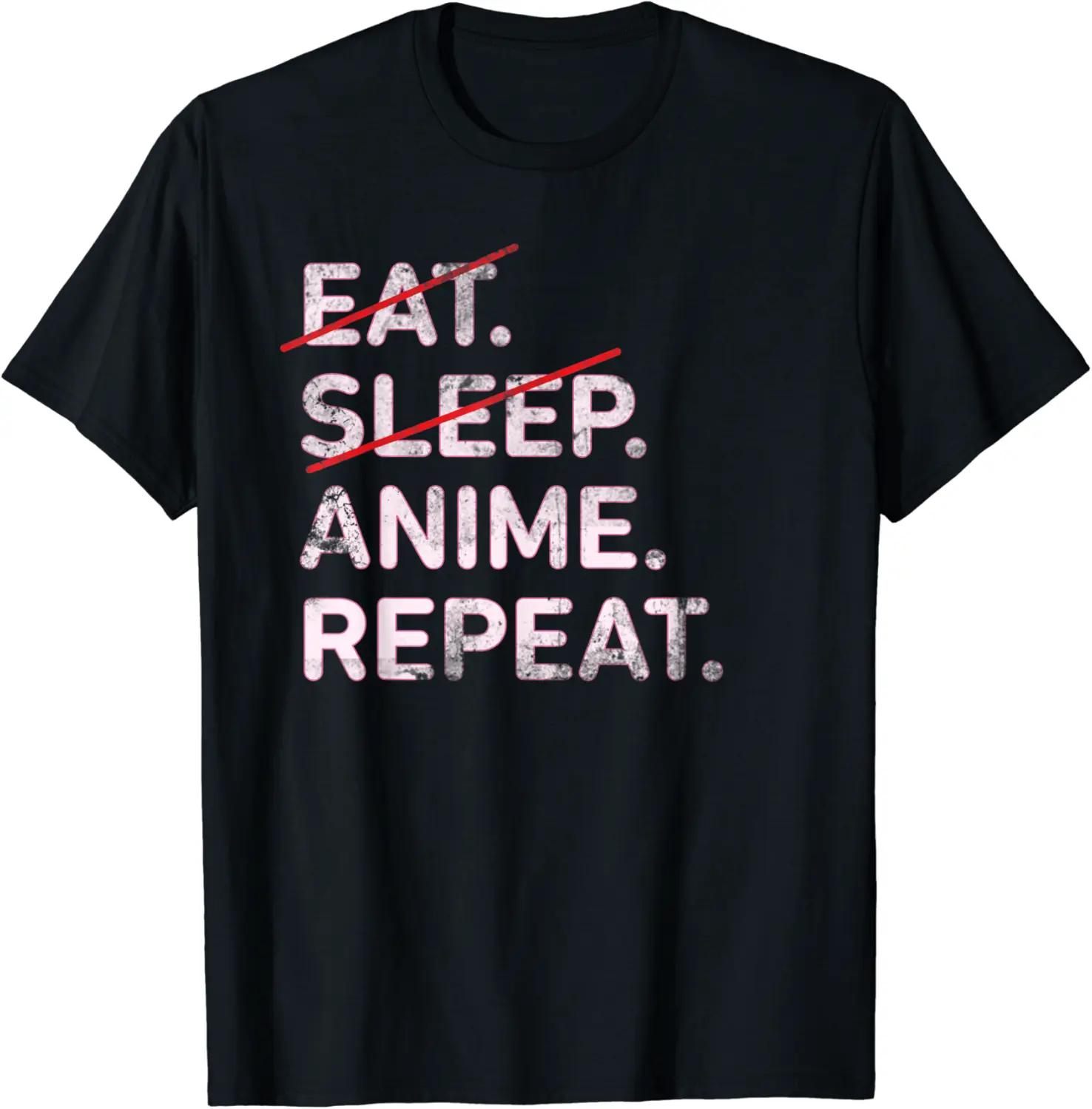 Eat Sleep Anime Repeat Funny Japanese Comic Fan Gift T-Shirt - Anarosavill Shop 97B08P8MH3W3