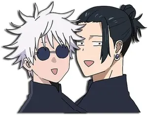 Gojo/Geto Funny Peeker Car Anime Stickers for Laptop Bumper Window Trunk Decoration Waterproof Vinyl Car Decals (2pcs)