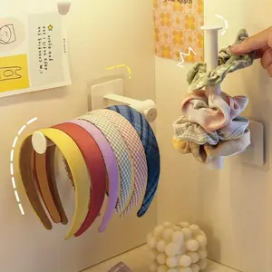 Scalable Wall Mountable Hair Rope Holder Rack Multi-purpose Jewelry Necklace Bracelet Organizer Stand Wall Key Cloth Bag Hanger Hook