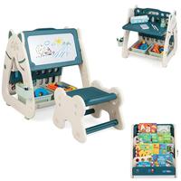 Green - Adjustable Easel with Stool & Book Rack