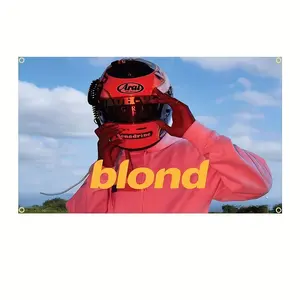 Frank Olson'S Blonde Album Flag - Made of Durable Polyester, Featuring Copper Grommets for Easy Hanging, Suitable for Home, Garden, Yard, And Outdoor Decoration.