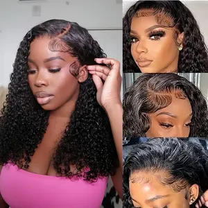 Curly Bob Wig 7x5 Skin Lace Wig Glueless Wig Human Hair Wig Highlight Ombre Bob Wig Human Hair 13X4 Lace Front Wig Honey Blonde Curly Bob Wig [Sarah]