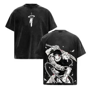 Toji Fushiguro Jujutsu Kaisen Rare Unisex Oversize Anime Manga Washed Heavyweight Cotton T-shirt, Ver 5 Gift For Anime Fan Lover