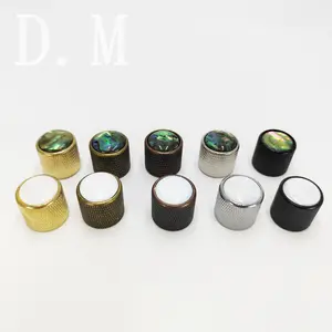High-end Inlaid Shell Metal Knob for Electric Bass TL Electric Guitar Volume Knob Guitar Potentiometer Cap