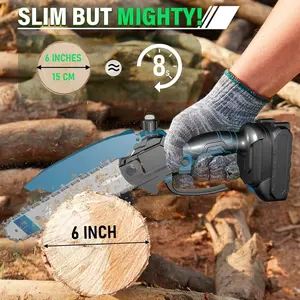 🔥 Cordless 6” Electric Mini Chainsaw – 24V