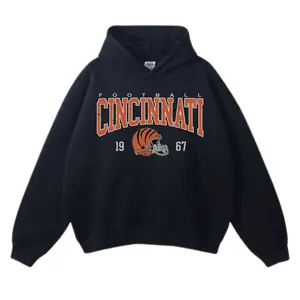 Vintage Cincinnati Football Crewneck Hoodie, Cincinnati Team Pullover Hoodie, Vintage Bengal Hoodie, Bengal Fan Apparel, Classic Cincinnati Fan Pullover, Cincinnati Football Merch, Cincinnati Football Long sleeve Hoodie c