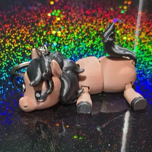 Pony Fidget Keychain 3D Printed for Backpacks Purses Bags and Lanyards Accessories Fun and Engaging Design