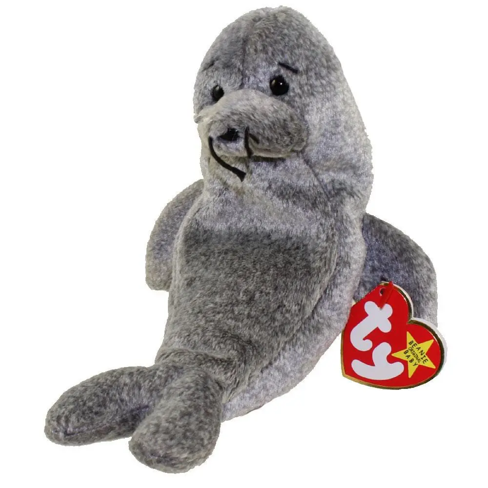 TY Beanie Baby - SLIPPERY the Seal (7 inch) (1998) MWMTs