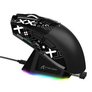 Attack Shark X11 59g Superlight Wireless Gaming Mouse with Magnetic RGB Charging Dock，BT/2.4G Wireless/Wired Mouse, 22000 DPI，5 Programmable Buttons for PC/Laptop/Mac