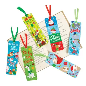 2" x 6" Bulk 250 Pc. Christmas Animal Multicolor Cardstock Bookmarks