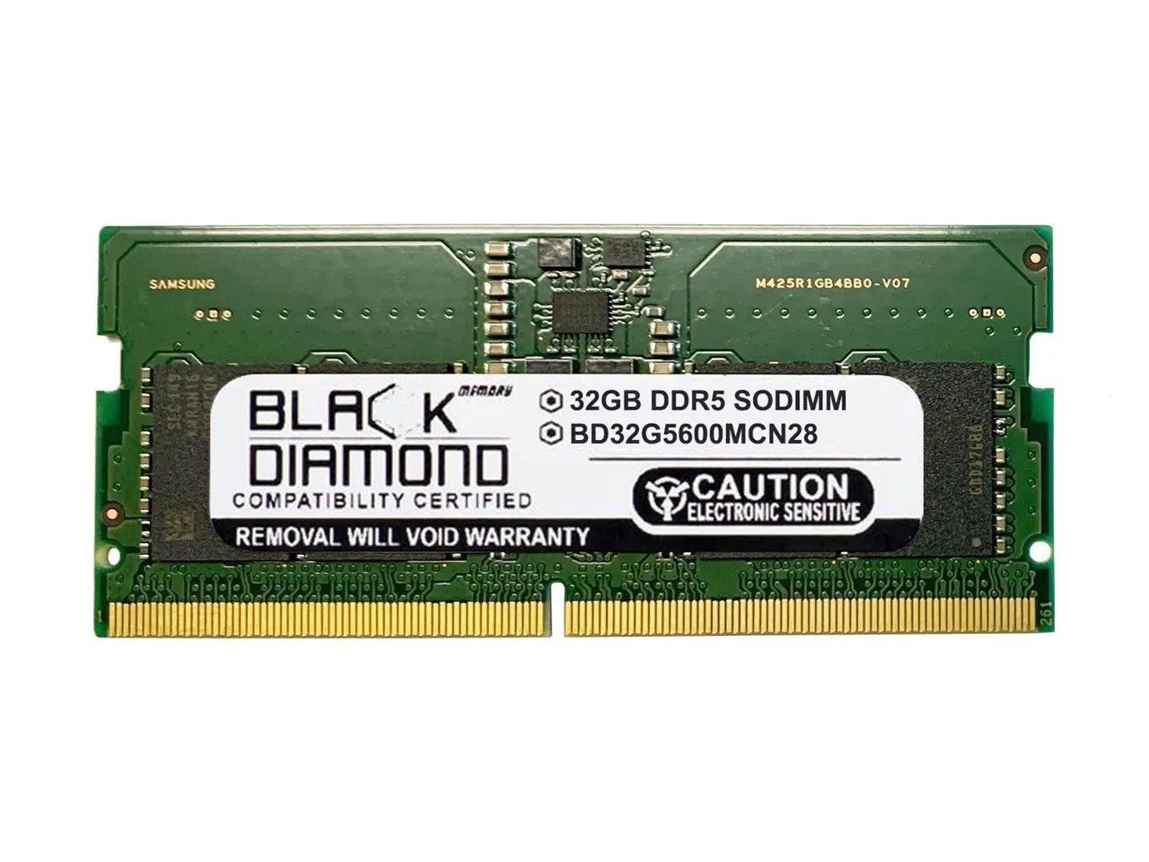 Black Diamond 32GB (2Rx8) DDR5 5600 SODIMM Memory  BD32G5600MCN28