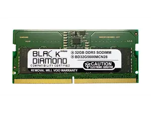 Black Diamond 32GB (2Rx8) DDR5 5600 SODIMM Memory  BD32G5600MCN28