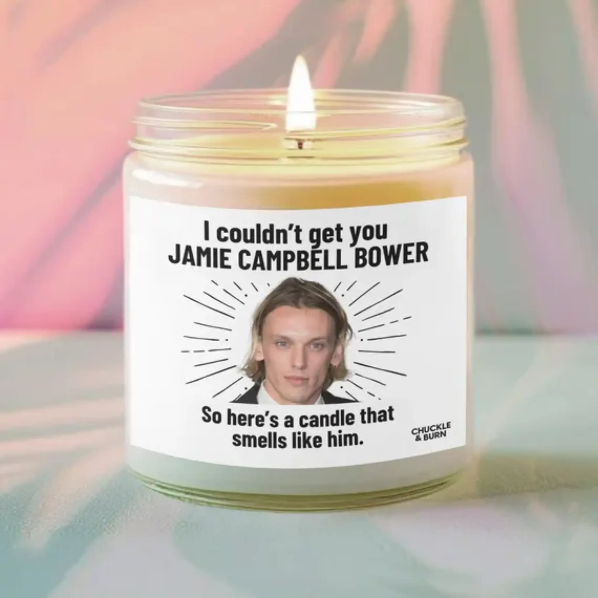 I Couldn't Get You Jamie Campbell Bower 9oz Glass Smells Like Jamie Campbell Bower Candle | Fan Gift, Best Friend Gifts