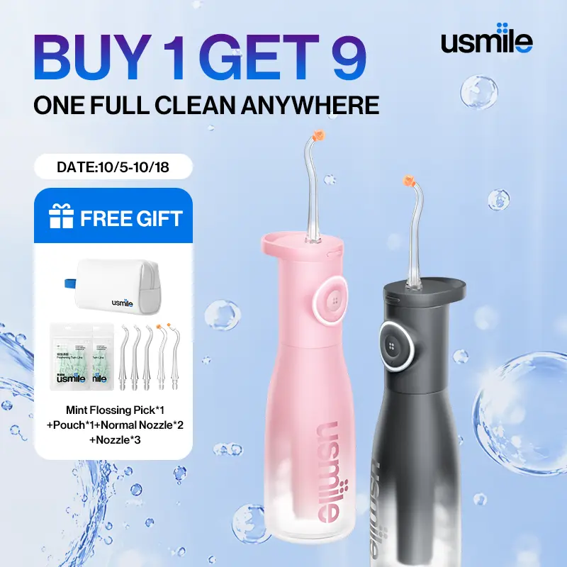 [Hot] usmile C30 Cordless Oral Irrigator - Single Unit, 60s Continuous Flossing, 60-Day Battery, 5 Intensity Levels with Gum Care Mode for Deep Clean, IPX7 Waterproof, BPA-Free, USB-C Rechargeable for Home Travel, Care Oral Irrigators, Oral Plaque Remover