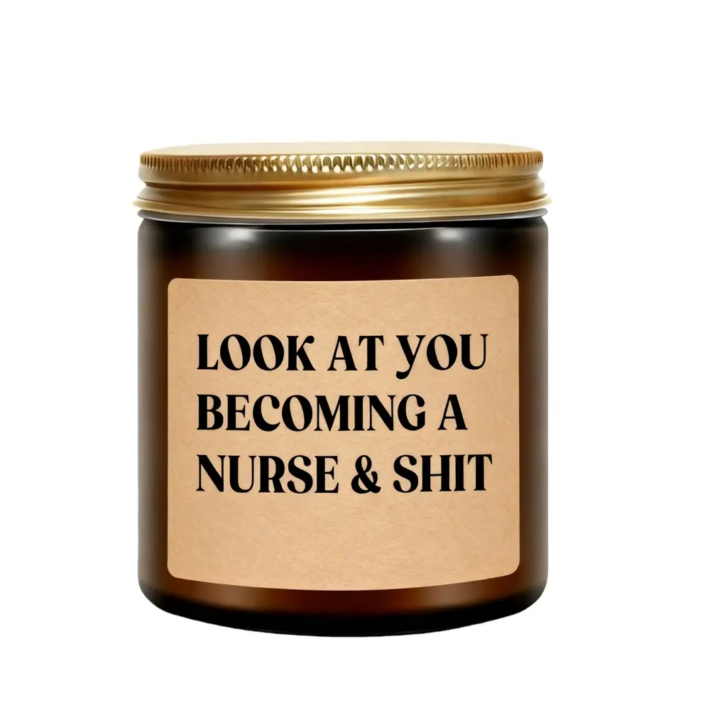 Nurse Gifts for Women Funny Unique School Nurse Practitioner Gifts for Christmas Birthday Nurse Week Appreciation Novelty Lavender Scented Aroma Home Fragrances Soy Candles Decoration