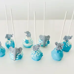 Blue Elephant Theme Cake Pops