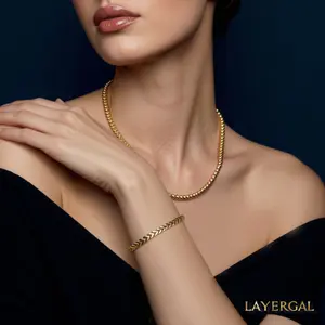 LG048 Golden Link Harmony Necklace/Bracelet