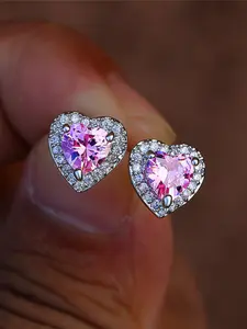 Cute Heart Lightweight Earring for Women, Stackable Stud Lovely Jewelry Gift for Birthdays & Anniversaries, Daily Commuting Accessory for Her, Heart Shaped Earrings