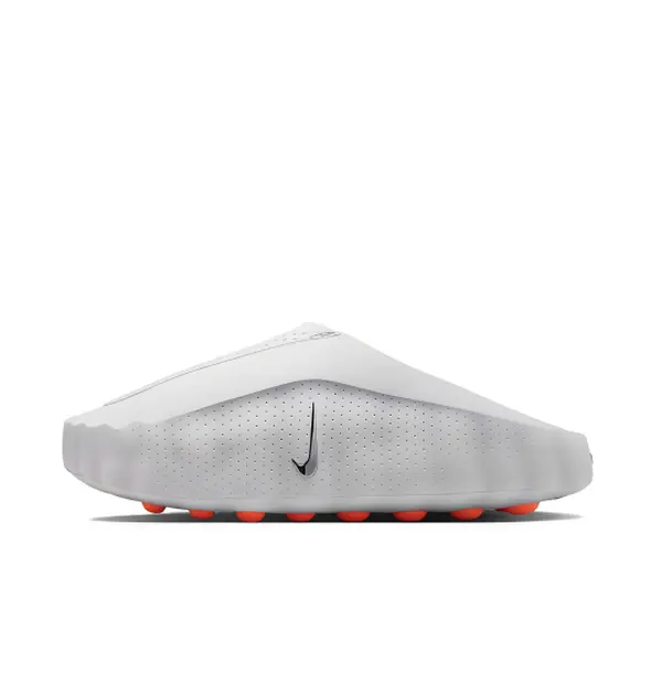 Light Gray Squishy Lightweight Foam Slip On Slides For Men, Airy Perforated Mesh Upper Ultra Cushion Comfort Casual Shoes, Grippy Orange Dot Sole Shock Absorb Walking Sandals