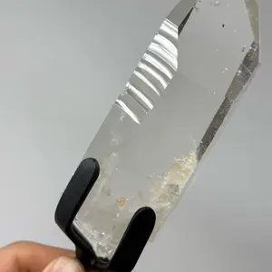 Superb Lemurian Quartz Specimen w/ Tailored Metal Stand