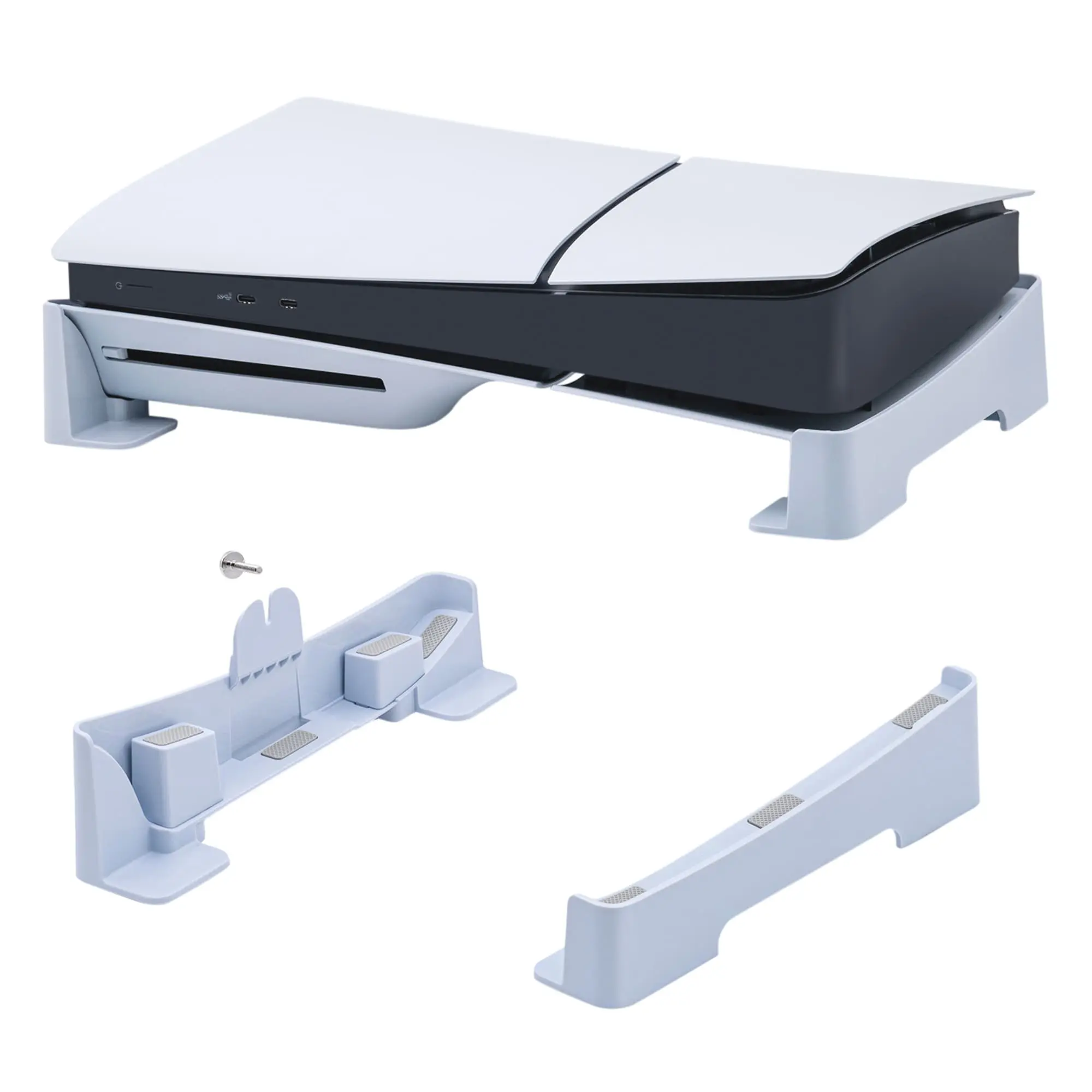Mcbazel Horizontal Stand for PS5 Pro/Slim Console, Console Stand Base Stand Compatible with Playstation 5 Pro/Slim Digital/Dics Edition Console