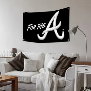 ATL Atlanta Braves MLB Flags Custom Camping Outdoor Garden room Bedroom Decor Party Backdrops Wall Art Tapestry Wall Hanging Family Gifts